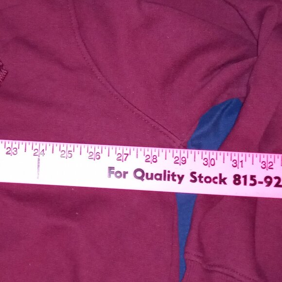 CG.l.CG Full ZIp Burgundy Fleece Hoodie Jacket Sweatshirt 3X Plus Size - Picture 3 of 4
